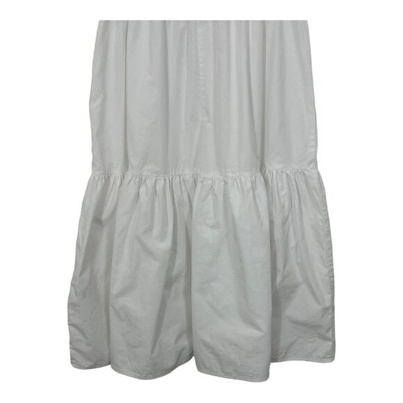 The Shirt Rochelle Behrens Womens Size Small White Sleeveless Half Button Dress - Picture 6 of 7